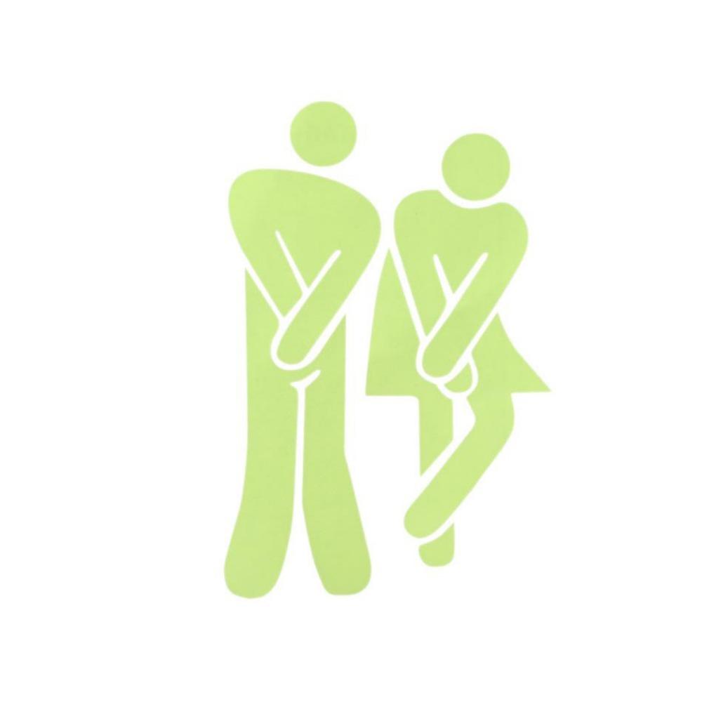 Dark Bathroom Luminous Home Decor Wall Sticker Washroom Door Sign Indicator Label Toilet Sticker
