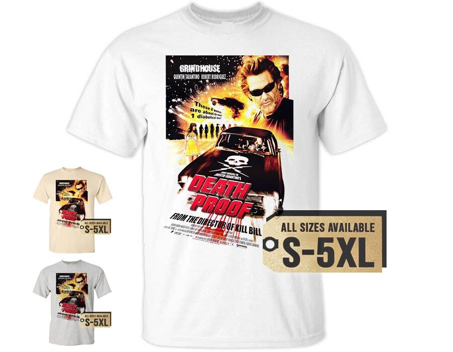 Grindhouse Death Proof V9 T SHIRT Movie Poster White Natural Vintage sizes S-5XL 2XL