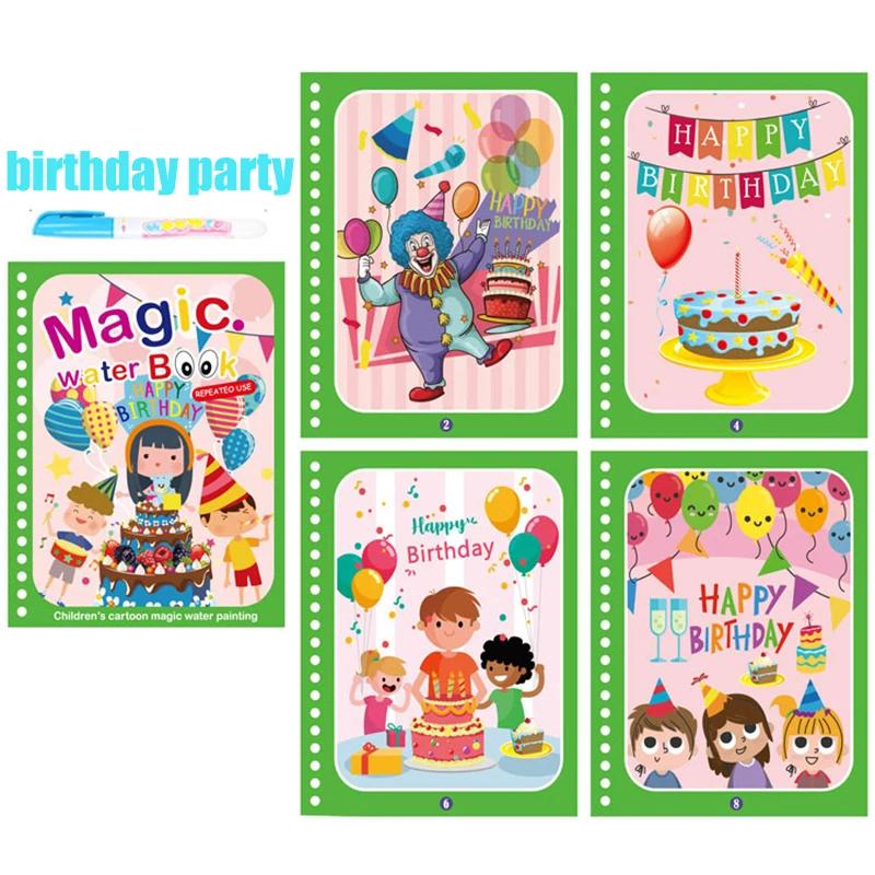 Non-Toxic Magic Water Book With Pen Children Drawing Coloring Books For Kids 2 To 4 Years Old Learning Education Toy Baby Montessori Toys