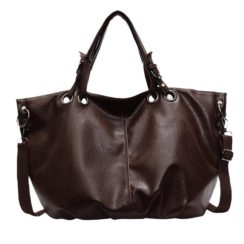 New Casual Style Canvas Satchel Large Capacity Daily Commuter Pocket Shoulder Bag