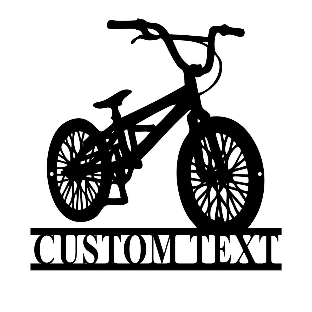 

Custom BMX Bike Metal Wall Art, Personalized Bicycle Racing Name Sign Home Decor, BMX Biker Gift