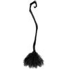 Halloween Witch Broom Decorations Cosplay Accessory Plastic Harry Potter Magic Broomstick Prop 3 Ribbons Green Orange Purple