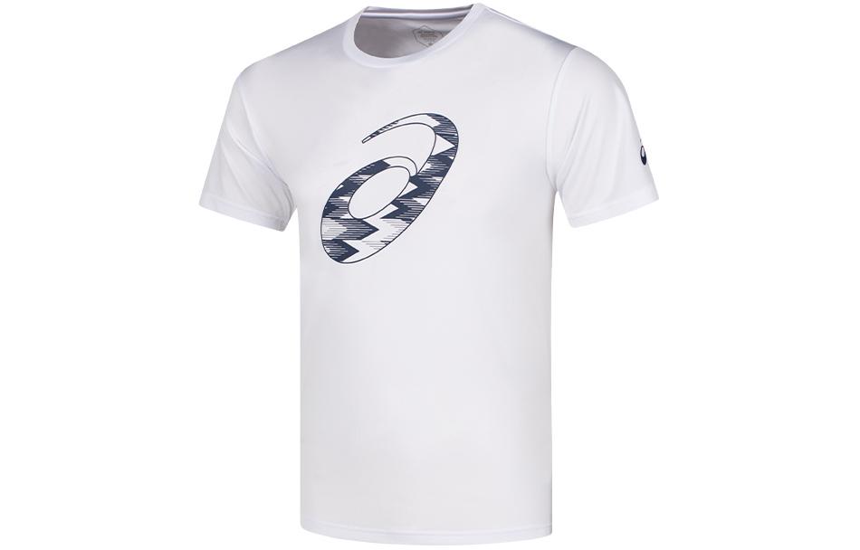 ASICS Men Running T Shirts Men s White Crew Neck Moderate 2031E615-100 L