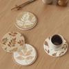 Leaves Heat Insulation Pad Round Table Mats Non-Slip Cup Mat  Gifts
