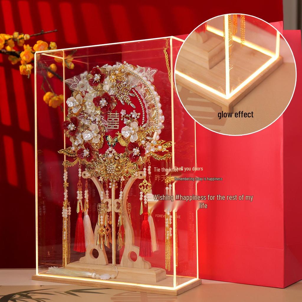 Qing Que 2025 Double-Color Round Fan Kit: DIY Wedding Gift for Bride