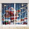 2PCS- Christmas Santa Claus Christmas Tree Pattern Printed Curtains   Christmas Decorations   Home Decorations   Room Decorations