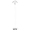 Modern Floor Lamp with Double-Layer Lampshade, in Metal and Acrylic, diameter 35x150 cm, White