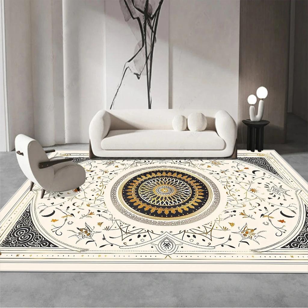 Persian Luxury Retro Red Carpet Living Room Large Size Non-slip Coffee Tables Mat Home Decoration Bedroom Lounge Rug Tapis Salon