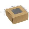 PATIKIL 3.3"x3.3"x1.4" Paper Soap Box with Window, 20 Pack Homemade Soap Boxes Square Presents Packaging Boxes for Birthday Christmas DIY Craft,