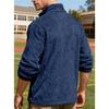 Men's Standing Collar Fleece Top With Zipper Oversized Casual Jacket For Autumn And Winter