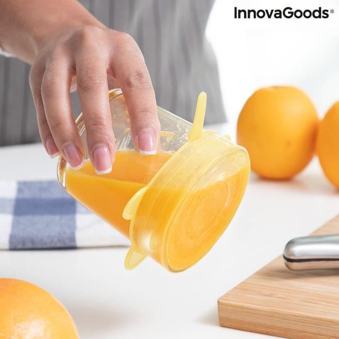 Jeu De 10 InnovaGoods Couvercles De Cuisine En Silicone Réutilisables Et Réglables Lilyd