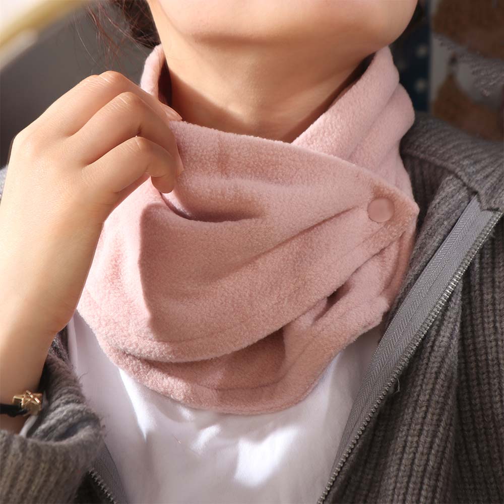 Keep Warm Fleece Neck Scarf Solid Color Plush Neck Cover Sweet Plush Neck Protector Autumn