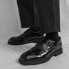 Men's casual leather shoes Fashion luxury designer styles 38-46 Party or Business Plus size suit shoes Black Young Versatile