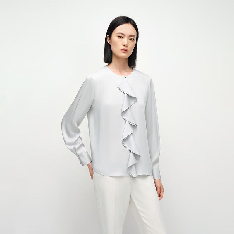 OVVOVV Ruffle-Trimmed Georgette Top XL