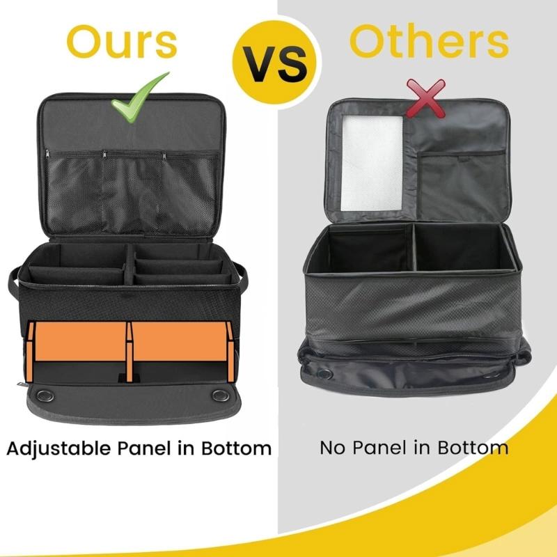 Golf Trunk Organizer Bag Storage Water Resistant Polyester Texture Compact Foldable Design for Equipment Protection