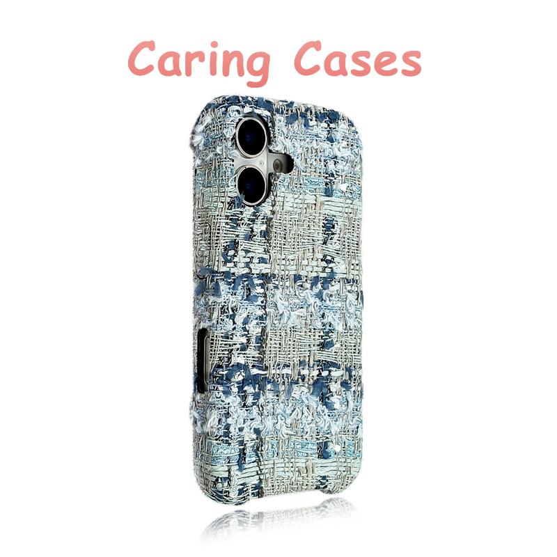 For iPhone 17 Pro Max Case Pink Tweed Boucle Shell Winter Couple Compatible with iPhone 16 15 14 13