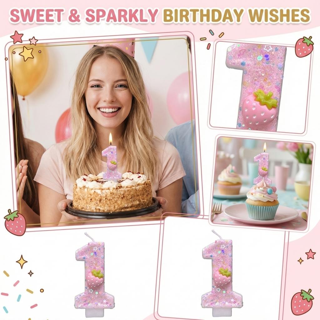Fashion Cartoon Creative Birthday Candles Party Digital Candles