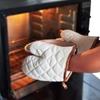 1Pc Cotton White High Temperature Gloves, Thickened Microwave Oven Heat Insulation Gloves, Baking Cotton Gloves