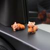 6 Pcs Red Panda Dashboard Decorations, Mini Resin Red Panda for Cute Car Accessories Interior, Rearview Mirror Ornaments Funny Gifts for Women Girl