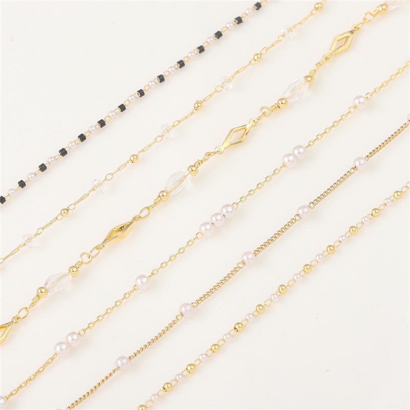 14K Gold-Filled Pearl Chain for Handmade Jewelry: Bracelet, Necklace, and Earrings Components