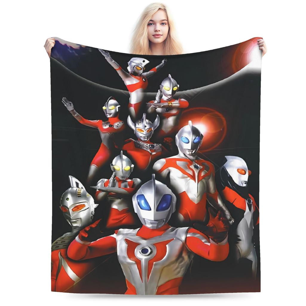 ULTRAMAN Plush Blanket Children Flannel Throw Blanket For Couch Chair Soft Design Quality Bedspread Gift