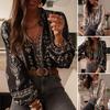 Camisa para Mujer Cuello con Volantes Manga Larga Botones de Perla Sintética Tops de Camisa Primavera Verano Tops Casual Ropa de Trabajo