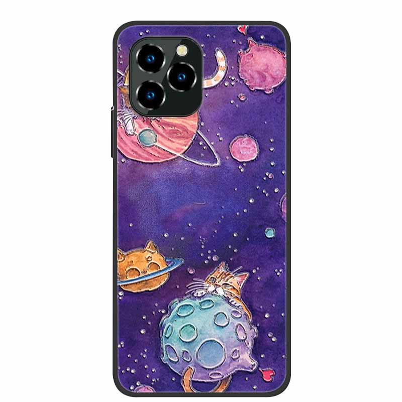 For Oukitel C21 Pro Case Luxury 3D Blossom Emboss Silicone Phone Case For C21pro Shockproof Coque Relief Flowers Funda Capa