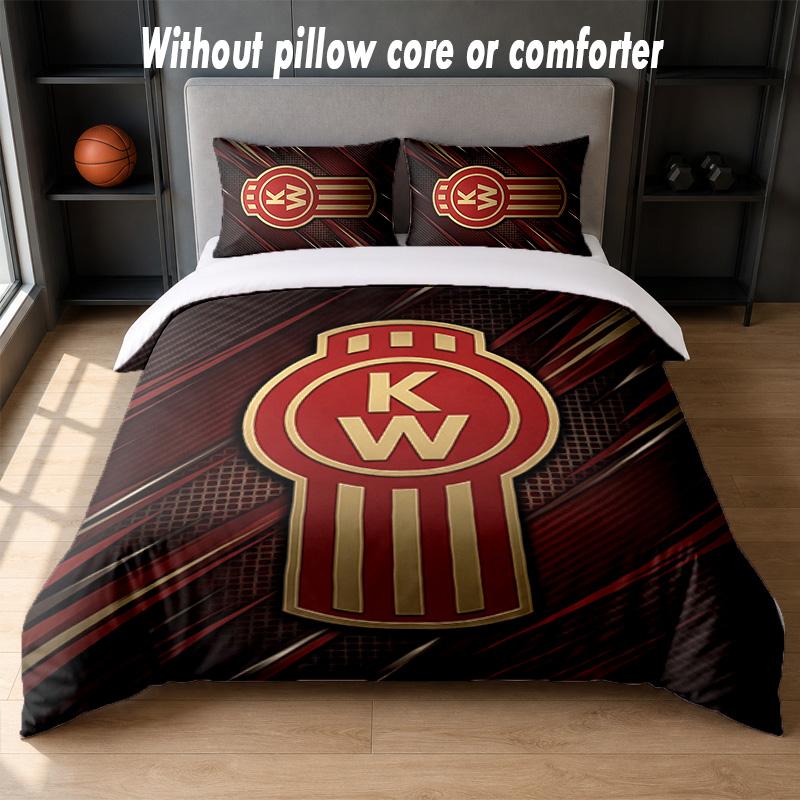 Kenworth Design Bed Bedding Set 1 Duvet Cover + 2 Pillowcases Soft Breathable Household Bed Linens