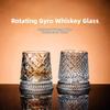 Premium Clear Whiskeys Glass with Rotating Base for Stress Reduction Crystal Cocktail WIne Glass Elegant Glassware Gift