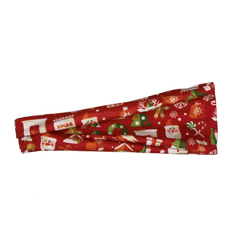 European & American Christmas Sweatband: Fitness, Yoga, Running Sports Headband