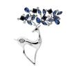 Christmas Reindeer Korean Style Brooches Female Jewelry Christmas Elk Brooches Rhinestone Pin