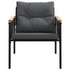 VidaXL Chaises de jardin avec coussins lot de 2 noir acier, siège de jardin, assise extérieure, chaise d'extérieur, assise 4009301