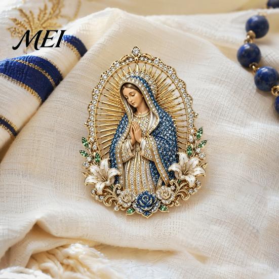 Christian Confirmation Gift Sacred Heart of Jesus Brooch, Souvenir Faith Accessory with Enamel Decoration Pin Pin, Catholic Lapel Inspirational