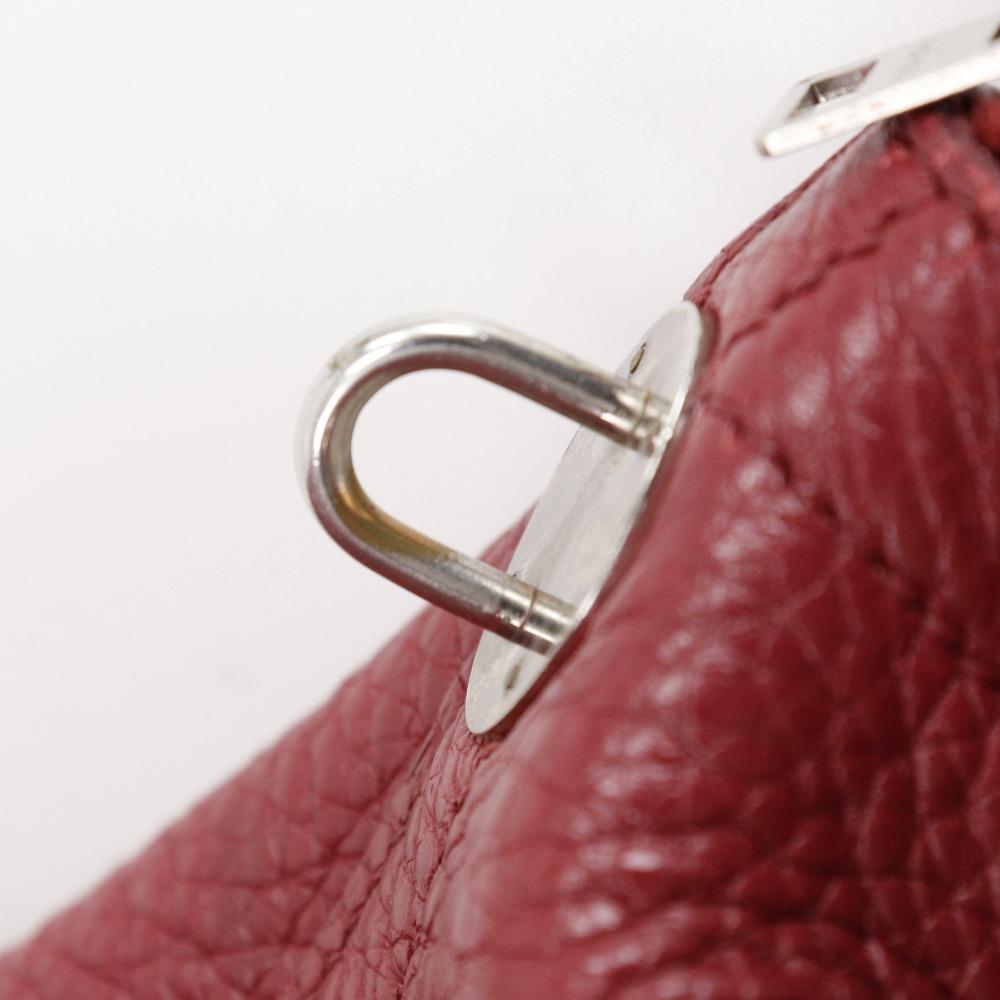HERMES Bolide31 Handbag 2WAYShoulder Red/Silver Hardware Ardenne Women Used