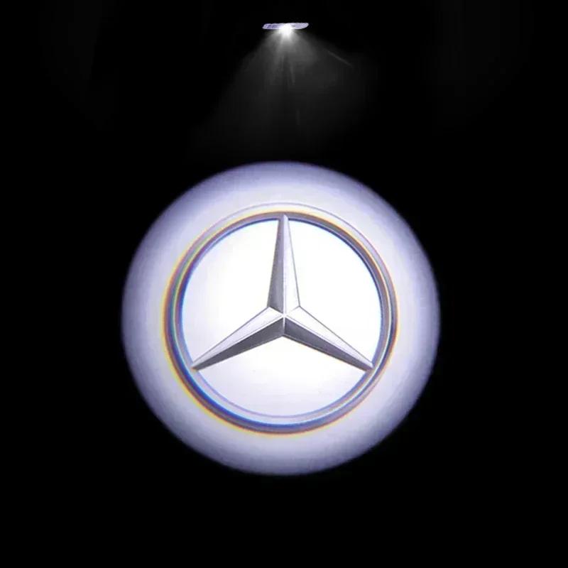 

2pcs Car Door Welcome Light Led HD Projector Lamp Courtesy Lights For Mercedes Benz A C E Class GLE GLB GLC W205 W212 W213 X253