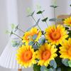19 Inch Artificial Sunflower Long Stem Fake Large Sunflowers Decoration for Indoor Outdoor Home Wedding Baby Shower Birthday