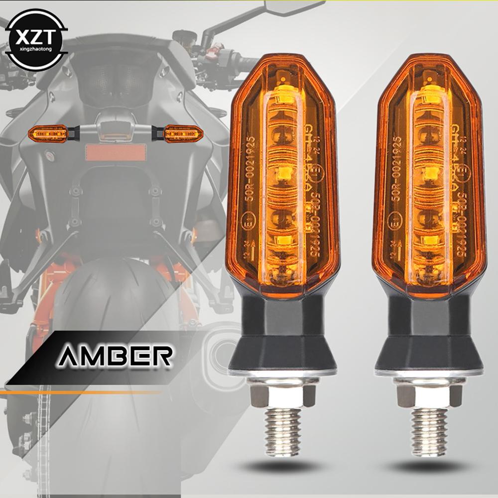 2pcs 8mm Mini Motorcycle LED Turn Signal Lights Amber Flashing Light Blinker Turn Signal Lamp 12V Moto Indicator Lamp Accessory