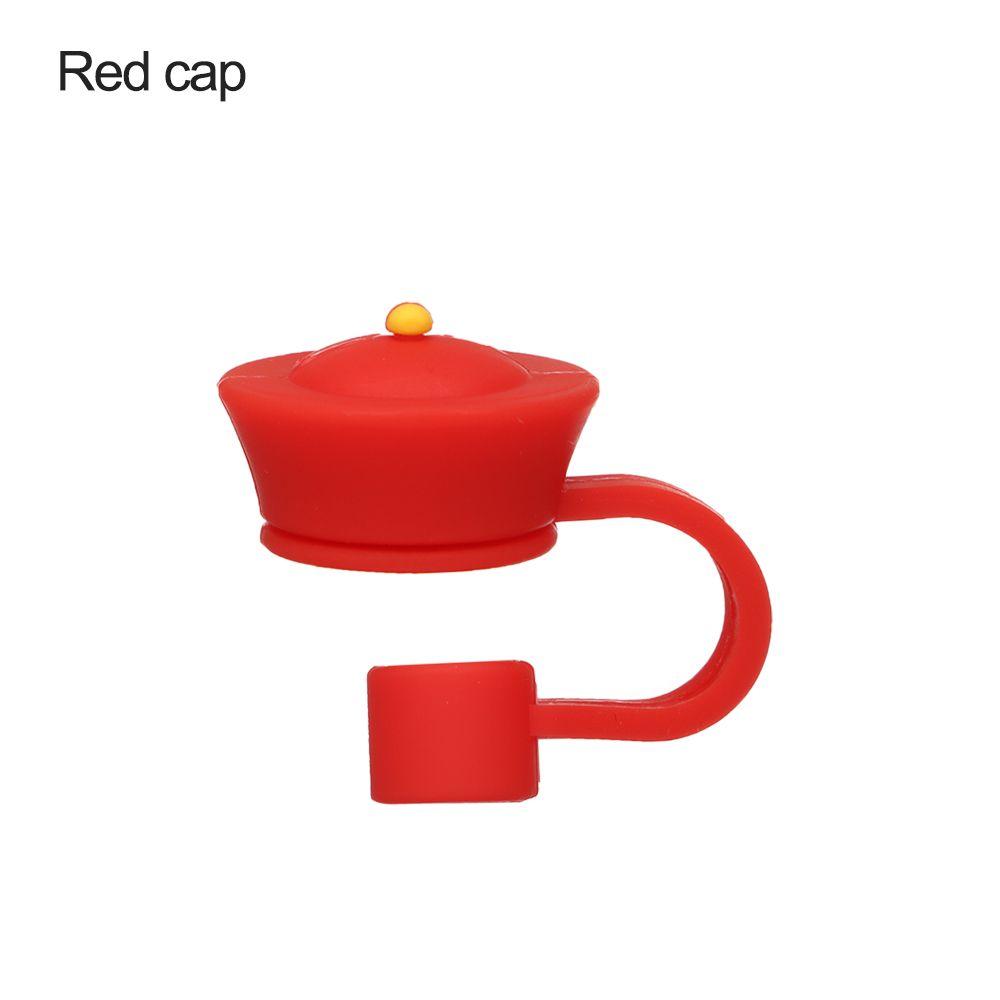 Peach Flower Drinkware Accessories Cartoon Straws Plugs Silicone Dust-Proof Cap Pipette Tip Cover