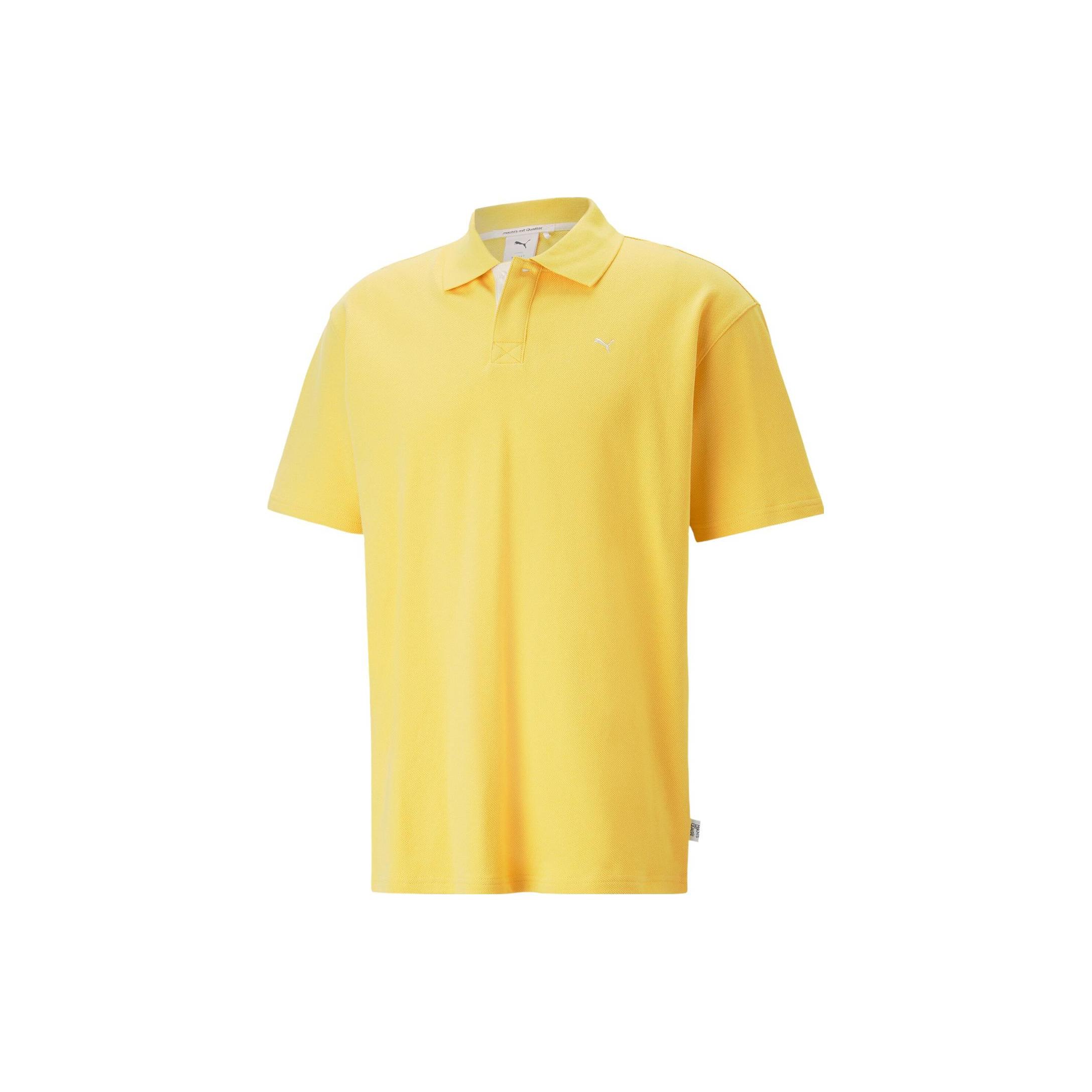

New PUMA MMQ Polo Shirt Unisex Mustard Green 537963-40 L