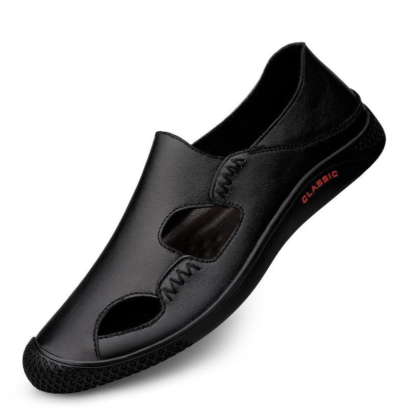 Men's Large Size Outdoor Closed-Toe Slip-On Sandals - Summer Beach & Casual Sports Shoes