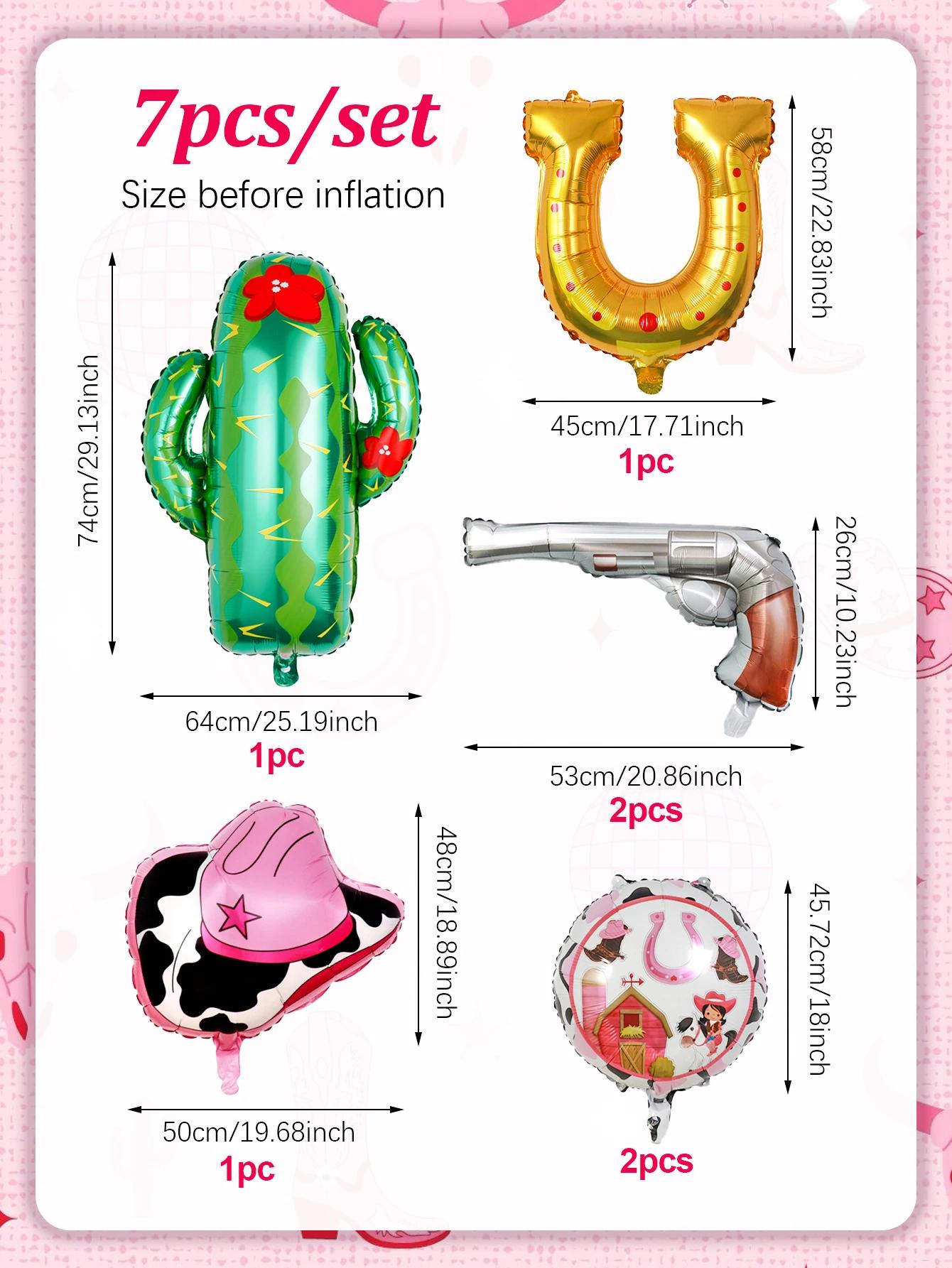 

7pcs Western themed balloon for birthday party , rodeo bachelor party, anniversary, indoor and outdoor hanging decoration, etc Other