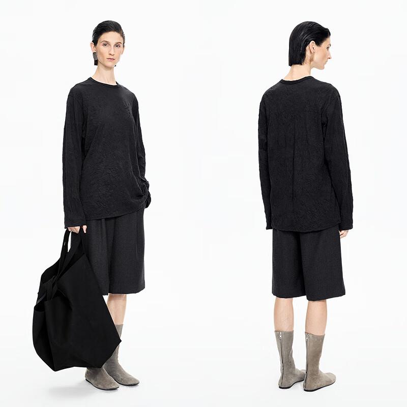 JNBY 2025 Winter Loose Round Neck Long Sleeve T-Shirt
