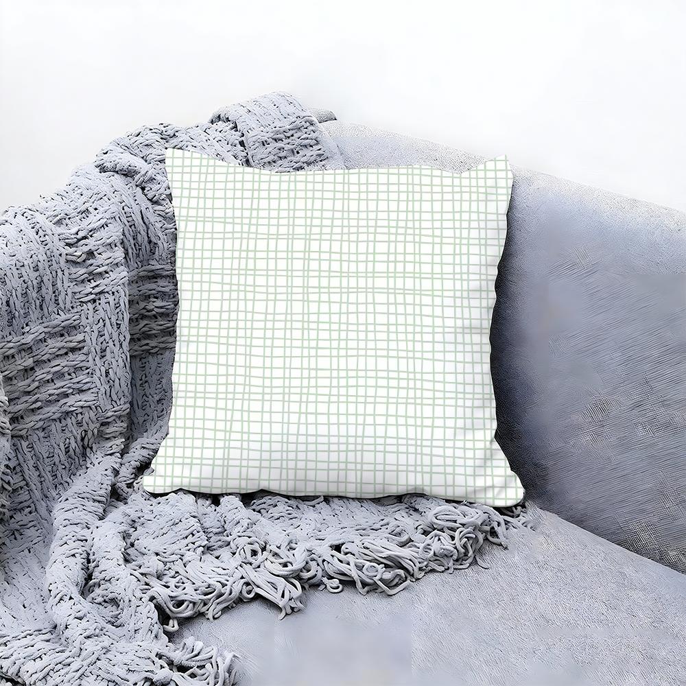 retro plaid lines Cushion Cover Premium Comfort Reversible Pillow Cove Two in One Design for Any Room  Car Interior