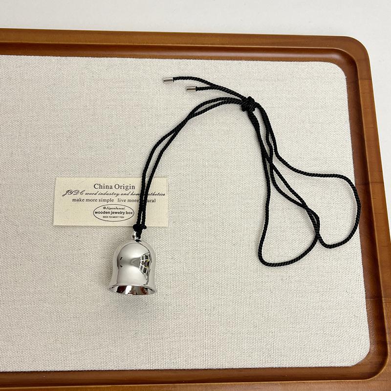 Elegant  Large Pendant Black Rope Long Necklace For Women Girls Versatile Sweater Chain Jewelry Accessories Gifts