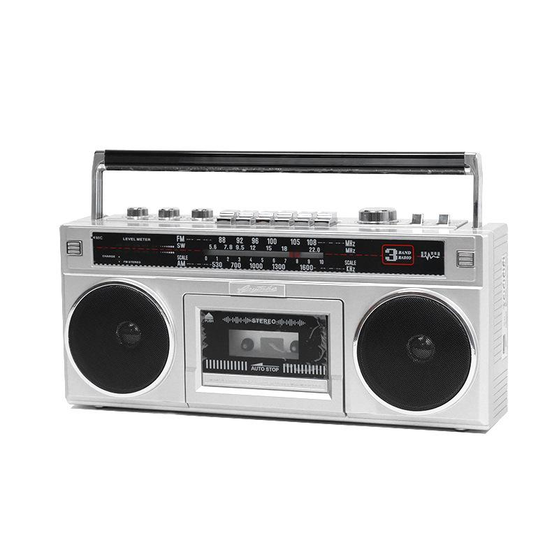Vintage Multifunctional Cassette and Radio Recorder Stereo Player