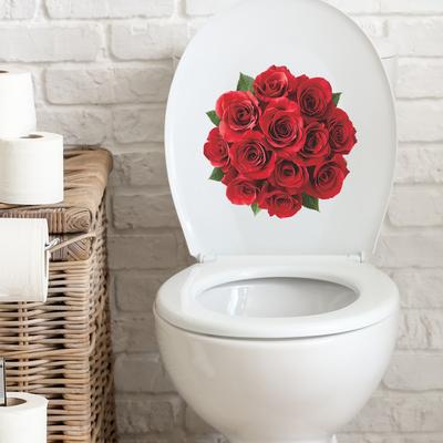 Painted Rose Bouquets Bathroom Decoration Beautification Wall Stickers