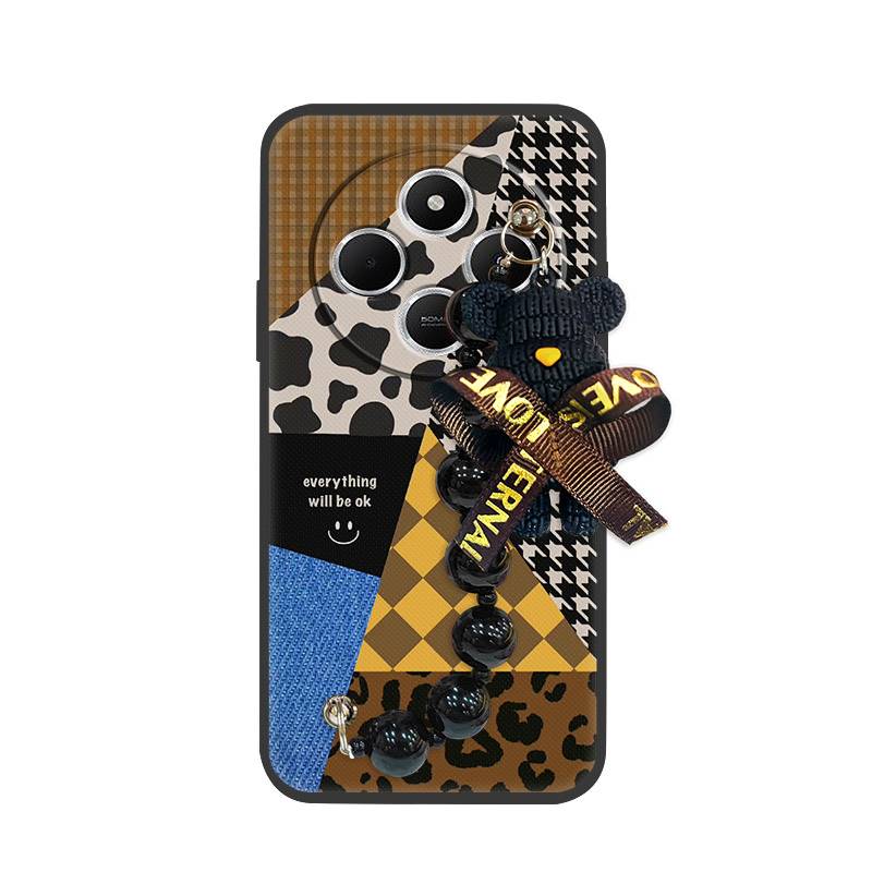 Cartoon Simplicity Phone Case For Redmi A4 5G Back Cover Skin-friendly feel Anti-knock Bear bracelet Dirt-resistant cute