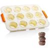 12 Pack Mini Silicone Muffin Pans with Metal Reinforcement Frame - Muffin Pan Muffin Pan Muffin Tray Bakeware with Non-