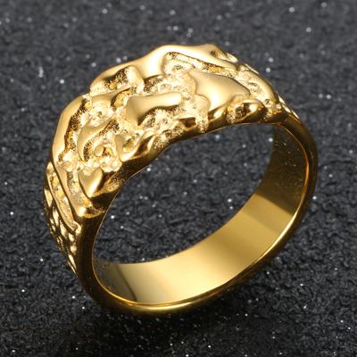 Bague pépite vintage couleur or unique en acier inoxydable punk pour femmes hommes bijoux esthétiques cadeau bagues aînées nouvelle tendance 2022