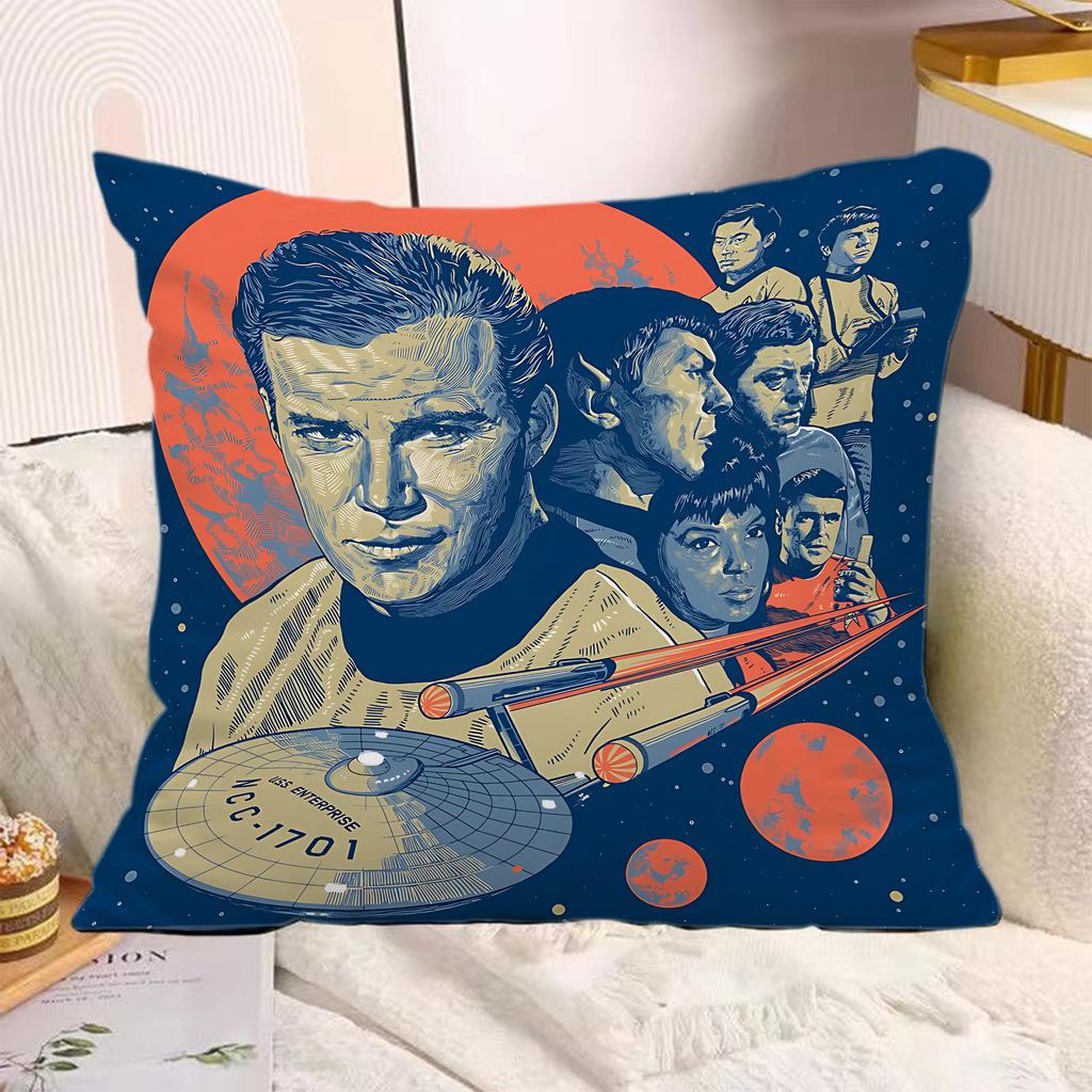 TV Series Pillow Covers Cartoon Sofa Decorative Home Doublesided Printing Short Plush Cute Cushion SStar TTreks Cover